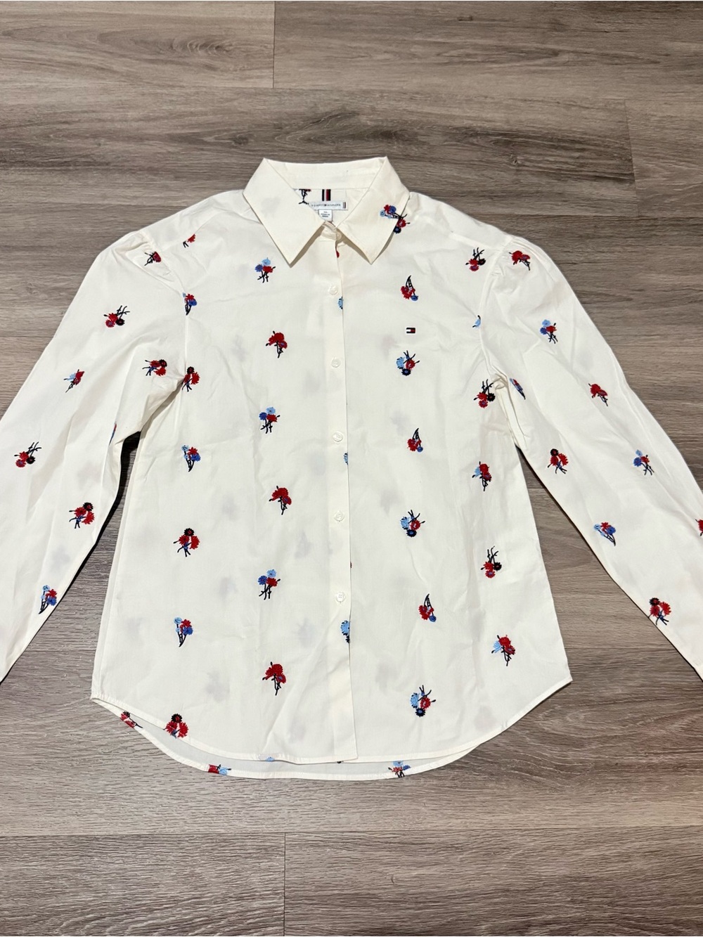 Tommy Hilfiger White Floral Button-Down Shirt -